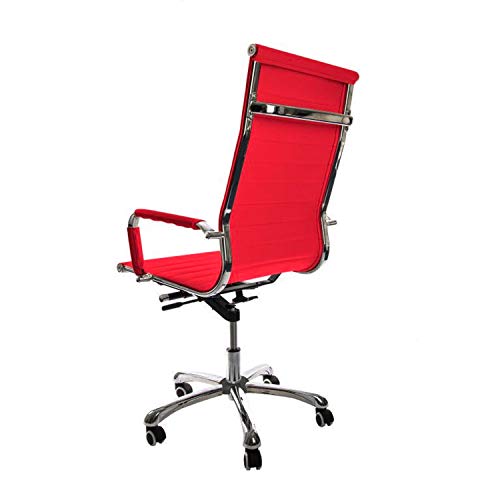 Sedia da scrivania Rossa Madrid di Vivol in pelle