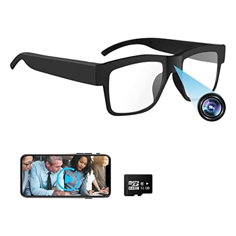 Wzglod 4K Full HD Portable Wearable Mini Camera Video Driving Recorder Glasses Riding Recorder Smart Glasses Sports Outdoor Camera Cover