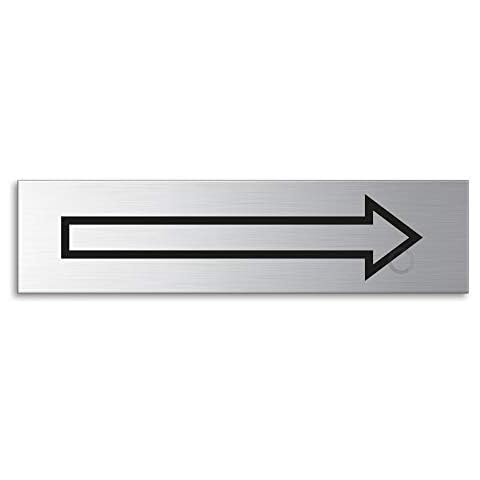 Placa para Puerta - Flecha con Pictograma de Acero Inoxidable Cover