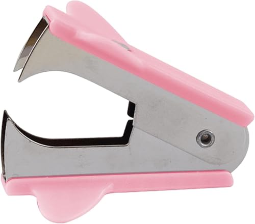 Pink Stapler Removal Tool, Staple Puller, Modern Plastic Stapler Remover with Non-Slip Handle, Ideal for Students, Teachers, Home and School, Staple Removers