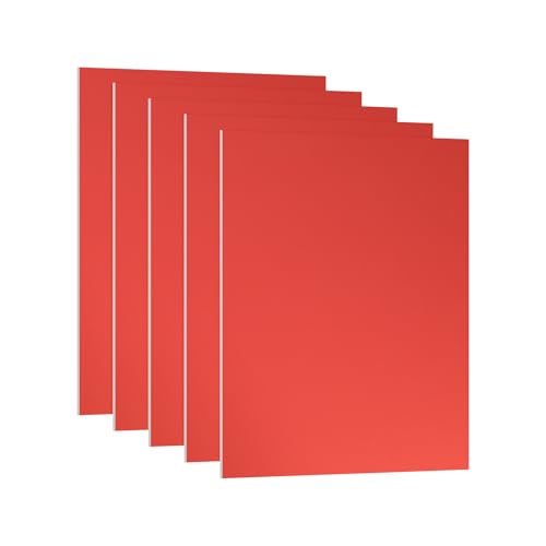 Image of PATIKIL 7x5x1 /32inch Anodized Aluminum Sheet, 5Pcs Metal Rectangle Aluminum Plate 0.8mm Thick Engraving Blanks for Laser Engraving DIY Decorative Crafting Home Decoration, Red