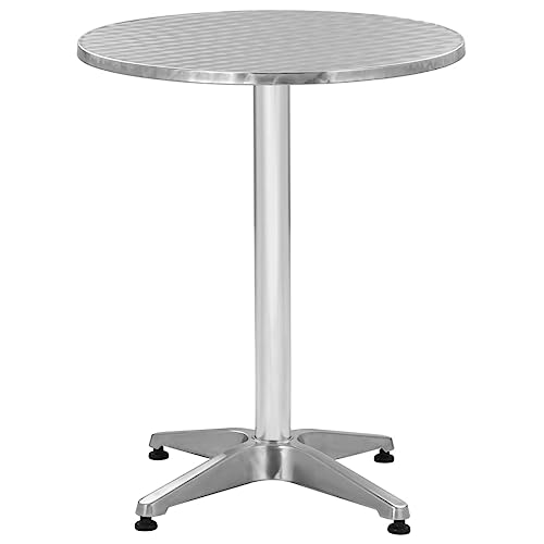 KCCKOM Patio Table Silver 23.6