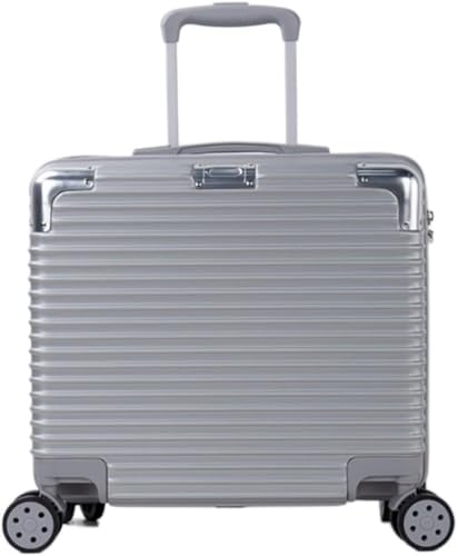 16 Inch Cabin Luggage Cabin Small Portable Wheeled Suitcase(Sliver)