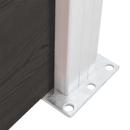 Clôture décorative WPC 175x105 barrière extérieure noire - 5