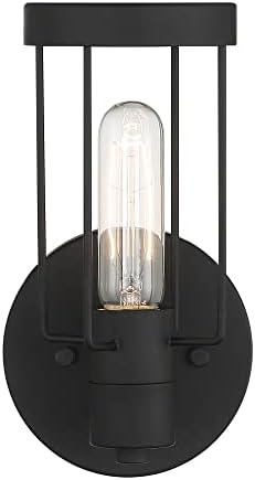 DESIGNERS FOUNTAIN Tafo Outdoor Light Fixture, 9.5 Inch Exterior Wall Lantern Sconce for Front Door, Patio and Porch, Matte Black, D273M-WS-MB