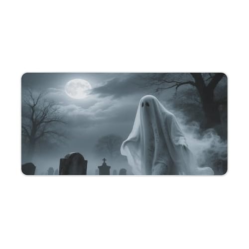 Desk Pad Protector 24x12 Inch Extended Cool Halloween Ghost miniatura 5