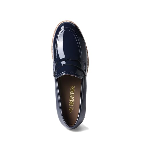 Image of DREAM PAIRS Women's Platform Chunky Heeled Loafers, Womens Business Casual Shoes