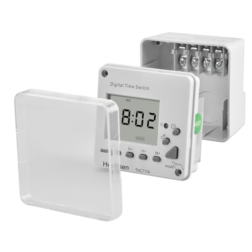 Heschen Elektronischer Timer-Relaisschalter THC711A, 220-240 V, digital, LCD, mit CE-Kennzeichnung