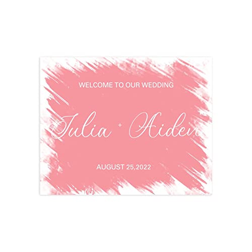 Panneau de bienvenue mariage personnalisé minimaliste 30x45 cm - 2