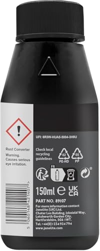 JENOLITE Rust Converter Liquid | 150ml | Corrosion Inhibitor & Metal Treatment | Surface Remedy & Remover for Cars | Converts Rust into a Stable, Primed & Ready-to-Paint Surface - Image 8