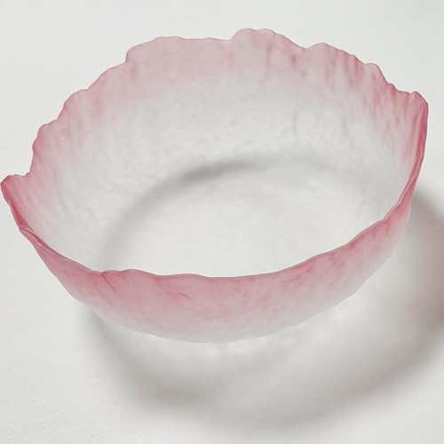 SYXLTSH Glass Salad Bowl, Fruit Bowl Lotus Flower Shape, Serving
