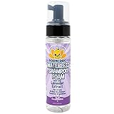Foaming Dry Pet Shampoo No Rinse Cleaner | All Natural Waterless Foam Mousse for Dogs and Cats | Best for Bathless Cleaning & Pet Odor Eliminator | Made in USA - 1 Bottle 8oz (Lavender)