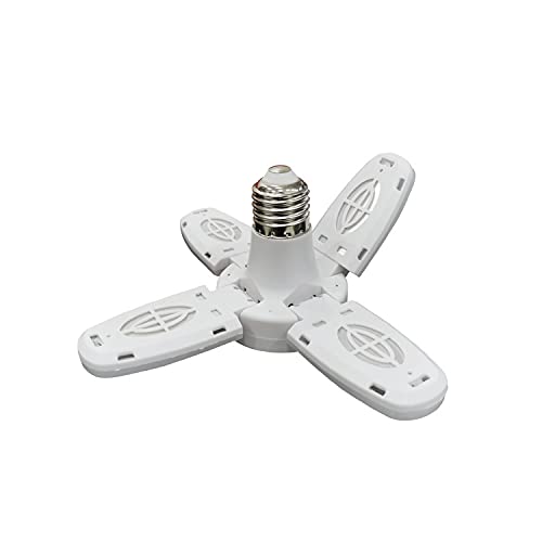 Pacco Da 4 Luci LED Da Garage 28W 2800lm - Lampade A Soffitto Con Pannelli Regolabili 360°, Luce Diurna 6500K, Attacco E27