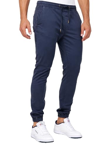 Indicode Herren Fields Stoffhose mit 4 Taschen | Stretch Hose Herrenhose für Männer Navy, L