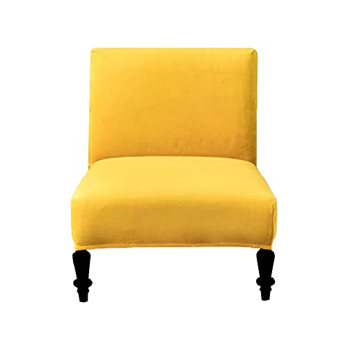 Image of Eco-Ancheng Armless Chair Slipcover Removable Armless Accent Chairs Covers Washable Armless Slipper Chair Slipcover Printed Armless Chair Furniture Protector Covers for Living Dining Room Hotel
