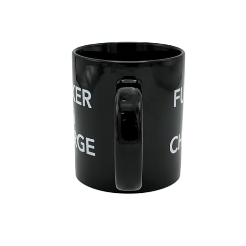 Island Dogs Taza Gigante Divertida Negra 'In Charge' miniatura 5