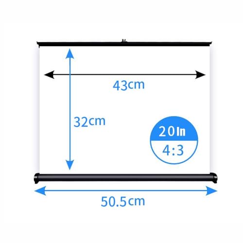 Pantalla Manual de Proyector 20in 4:3 HD Portátil miniatura 7
