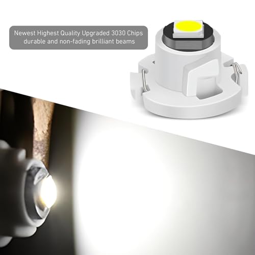 10 Bombillas LED T4.2 para tablero, 3030 Chip blanco miniatura 5