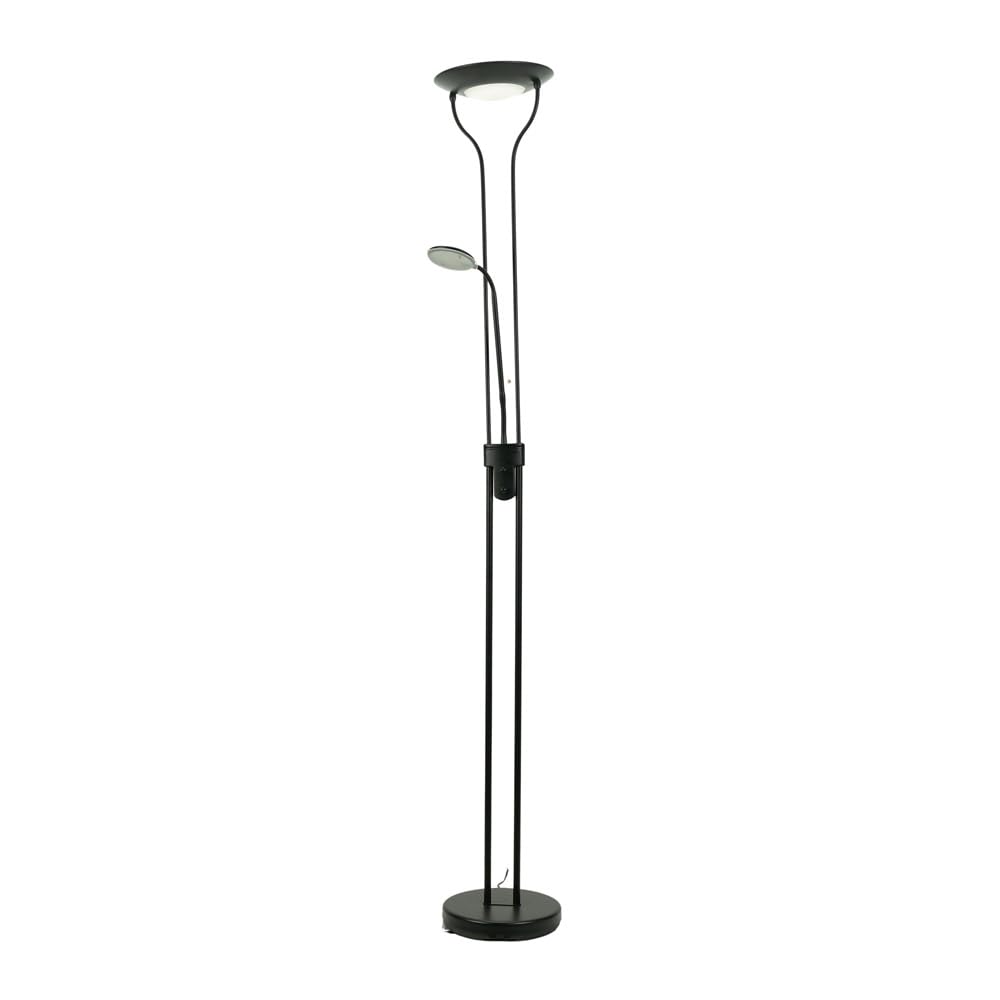ValueLights | Integrated LED Black Parent & Child Floor Lamp Free Standing Task Reading Light for Living Room | Floor Lamps & Home Improvements Essential