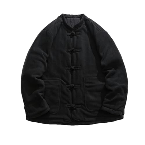Manteaux vintage en coton pour homme col montant uni asie réversible
