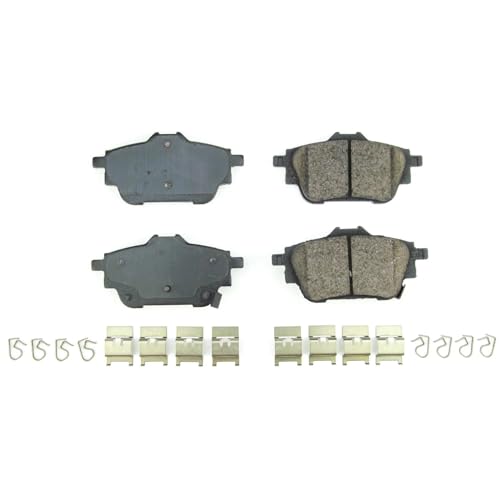 Image of PowerStop Rear Brake Pads for Nissan Sentra 2020-25 - Z17 Ceramic Brake Pads with Installation Hardware, 17-2306