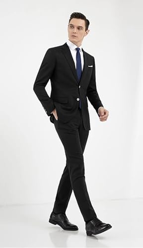 Yanlu Mens 3-Piece Suit Notched Lapel One Button Slim Fit Formal Jacket Vest Pants Set for Men Country Wedding Style2