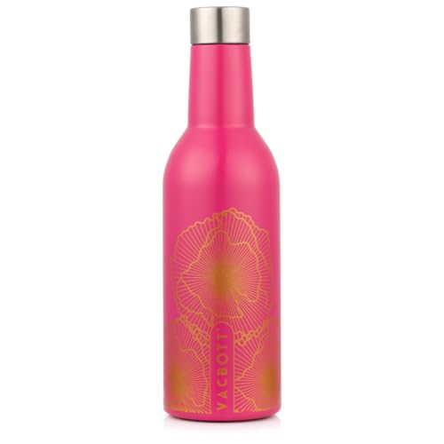 Image of CLAY CRAFT VACBOTT Ivy Wine Gold Double Walled|18 Hours Hot and 24 Hours Cold Water Vacuum Insulated Flask Bottle|1 Pcs|1000 ml Water Bottles|Travelling|BPA-Free|BIS Certified|1Year Limited Warranty