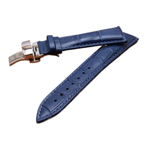 Bracelet de montre cuir véritable bleu foncé 14mm 16mm 18mm 20mm 22mm YINGO