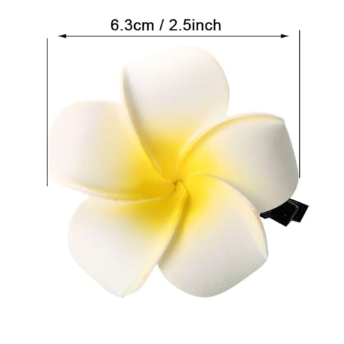 Pinzas para el cabello con flores blancas, 25 piezas miniatura 2