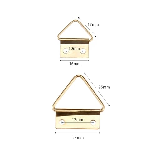Image of Triangle D-Ring Hanging Picture Photo Oil Painting Mirror Frame Hooks Hanger with Screws Furniture Hardware(16x17mm 20pcs)