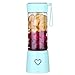 Przenośny blender, 450ml Mini owoce Sokowirówka Puchar, Osobiste Małe Elektryczne Rechargeable Sque Crushing Crush Lodowej Smoothie Machine Butelka,Blue,08