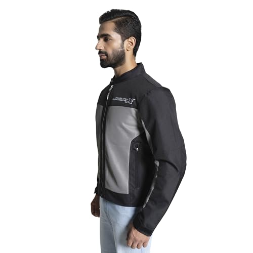 Image of HARLEY-DAVIDSON X Bold Edge Riding Jacket for Men | Polyester with Breathable Mesh Lining | Reflective Prints, Pre-Curved Sleeves & Protector Compartments | Comfortable & Stylish Motorcycle Jacket