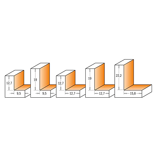 Fraise à feuillure CMT avec roulement HW queue de 6 pour coupes sans éclats - 5