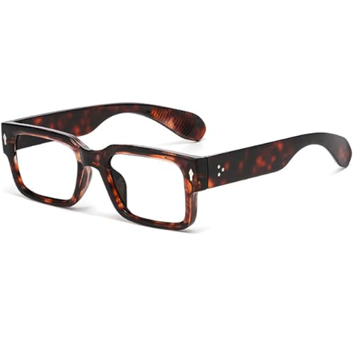 Image of Breaksun Rectangle Glasses for Men Women Square Blue Light Glasses Thick Frame Black Eyeglasses