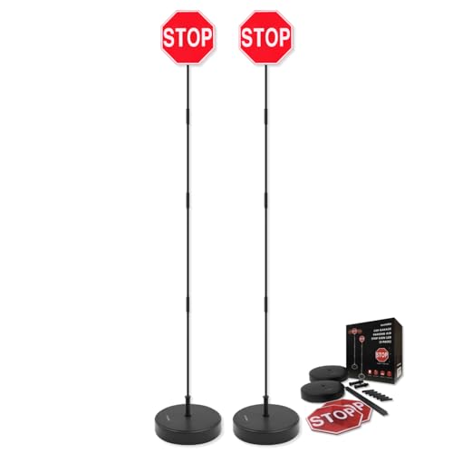 Securityman Garage Stop Sign Parking Aid (2 Pack) | Garage Stoppers for Your Vehicle - Easy Car Marker Sensor Indicator Assist Guide