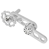 tensor de cadena para bicicleta fixie Apto para bicicletas plegables con desviador de 11T o 13T. Se puede combinar con una variedad de ruedas guías, por lo general se utilizan ruedas guía de 11 dientes o también se pueden utilizar ruedas guía de 13 dientes.