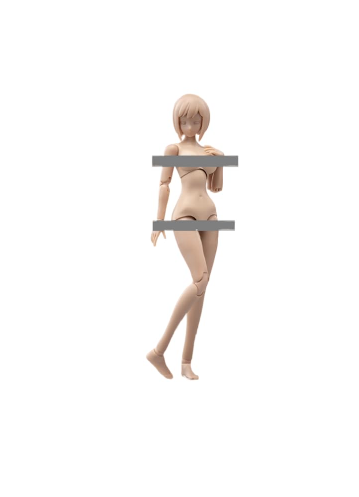 HiPlay TBLeague 1:12 Scale Female Half-Seamless Action Figure Body -Tall and Plump Body Shape, Large Bust and Wheat skin T86-ST03B