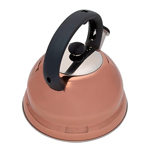 Chaleira com Apito de Aço Inox Bronze 3L