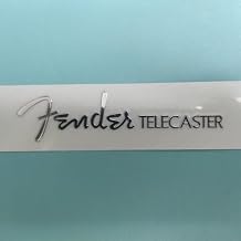 Fits For Fender Tele Guitar Head Logo - Metal Label DIY Electric Guitar Logo Stickers - Tearable Film Silver