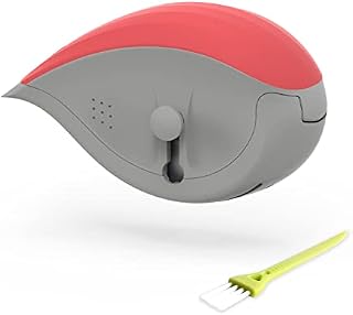 KITCHENDAO 3-in-1 Herb Mincer-Roller Cutter, Leaf Stripper, Scraper- Retractable Blade for Safe Storage, Detachable for Easy Cleaning, 4 Sharp Stainless Steel Blades, Soft-touch Handle