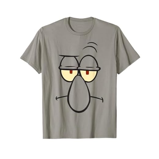 Bob Esponja SquarePants Calamar Cara Grande Camiseta