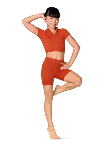 Theatricals Girls Cap Sleeve Zip Crop Top3