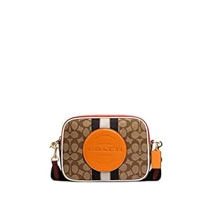 Coach-Dempsey-Camera-Bag-In-Signature-Jacquard-With-Stripe-And-Coach-Patch Coach Women's Dempsey Camera Bag In Signature Jacquard With Stripe And Coach Patch (Khaki - Sunbeam - Multi)