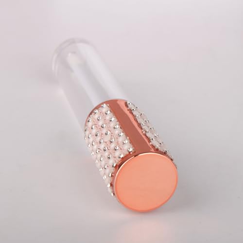 COSIDEA 15 szt. okrągłych pustych tubek błyszczyka 5 ml 4,8 g z różdżką i diamentową nasadką pojemniki na błyszczyk do u