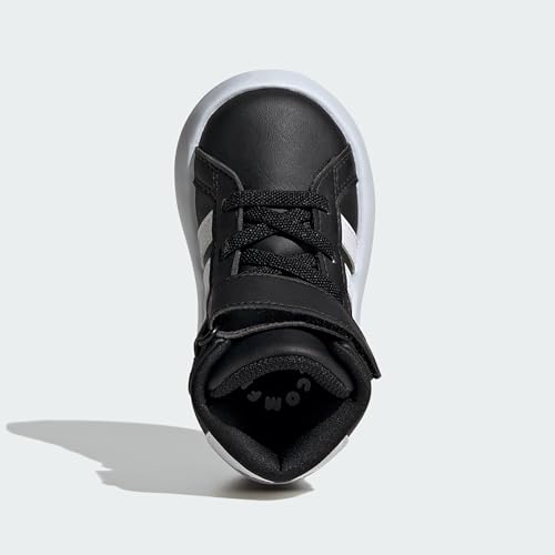 adidas Kids' Chaussure Grand Court Mid Enfants, Core Black/Cloud White/Core Black, 19