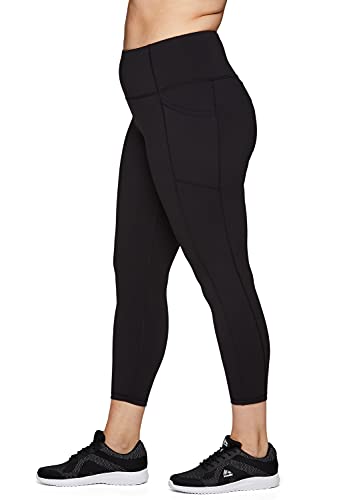 Rbx Active Women's Plus Size Yoga Squat Proof Ankle Legging 7/8 Black 2X #TOP4