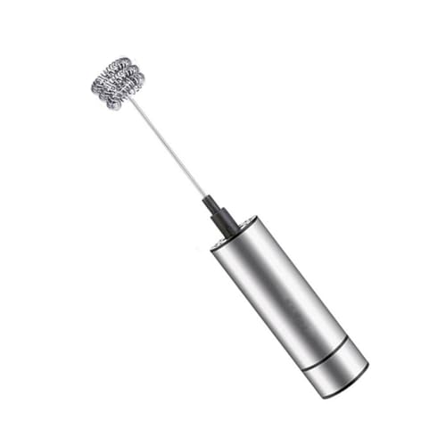 ABOOFAN Espumador Eléctrico de Leche de Acero Inoxidable Batidor de Tres Capas, Ligero Batería, Mezclador Manual para Café Espresso, Adecuado para Cafeterías y Uso Doméstico