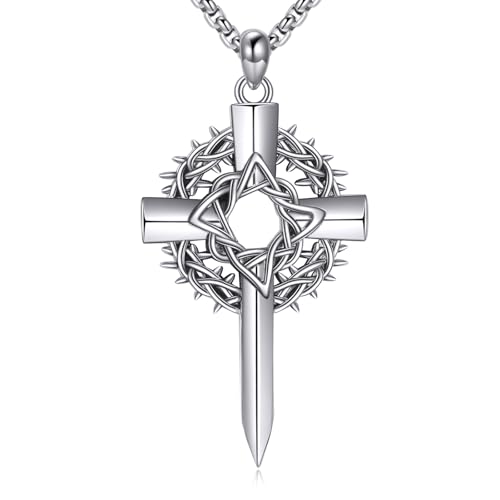 Collier couronne épineuse en argent 925 pour sublimer le look urbain homme