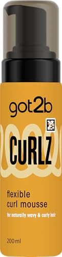 got2b Curlz Flexible Curl Mousse 200ml Lightweight Styling Foam for Curly & Wavy Hair Defines Curls Controls Frizz & Adds Bounce