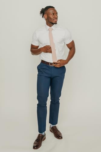 Image of DAZI Men's Skinny Tie, Cotton Wool Linen Necktie, Great for Weddings, Groom, Groomsmen, Missions, Dances, Gifts.